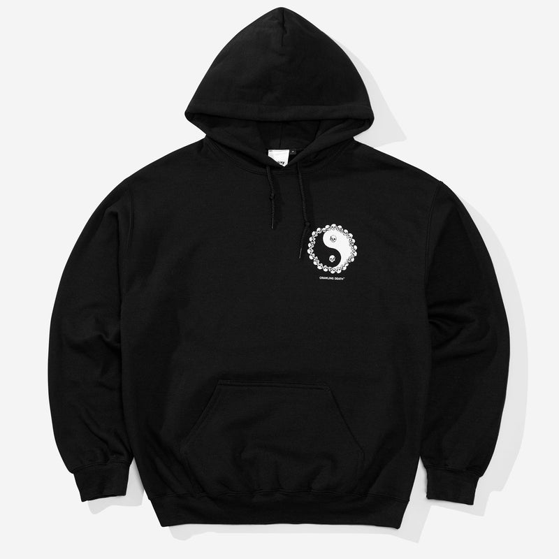 Yin Yang Skulls Hood - Black