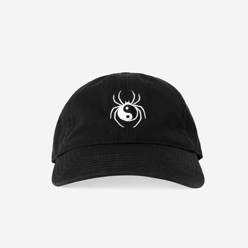 Spider Embroidered Cap - Black