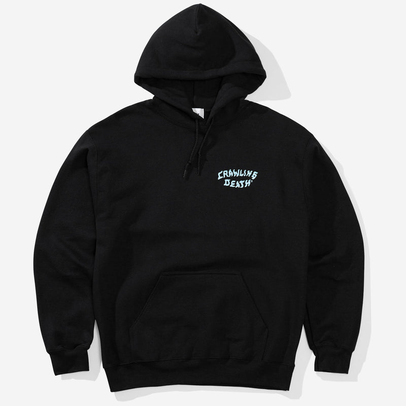 Blue Chrome Logo Hood - Black