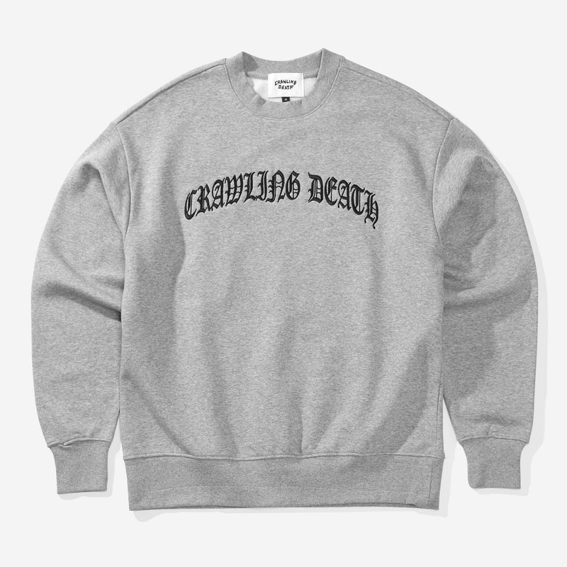 Curved Gothic Crew Neck - Grey