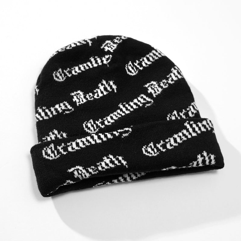 Diagonal Logo Knit Beanie