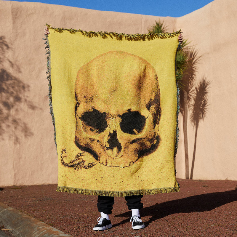 Scorpion Skull Woven Blanket