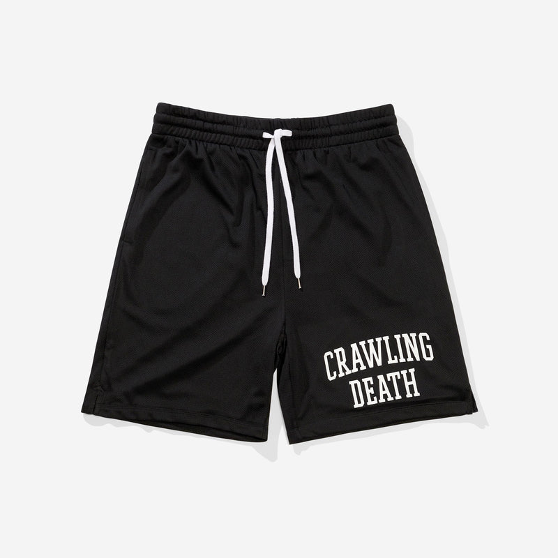 College Logo Mesh Shorts - Black