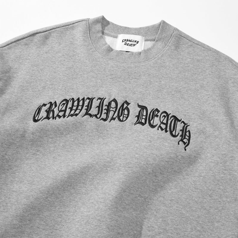 Curved Gothic Crew Neck - Grey
