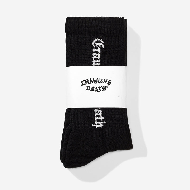Gothic Logo Socks - Black/White