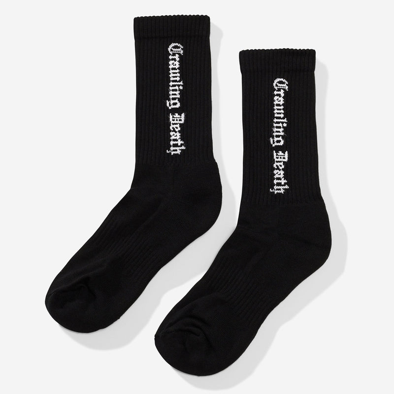 Gothic Logo Socks - Black/White