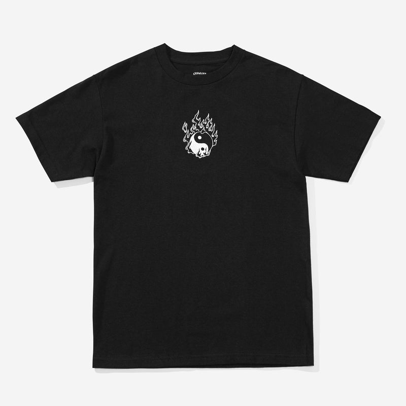 Yin Yang Flames T-Shirt - Black